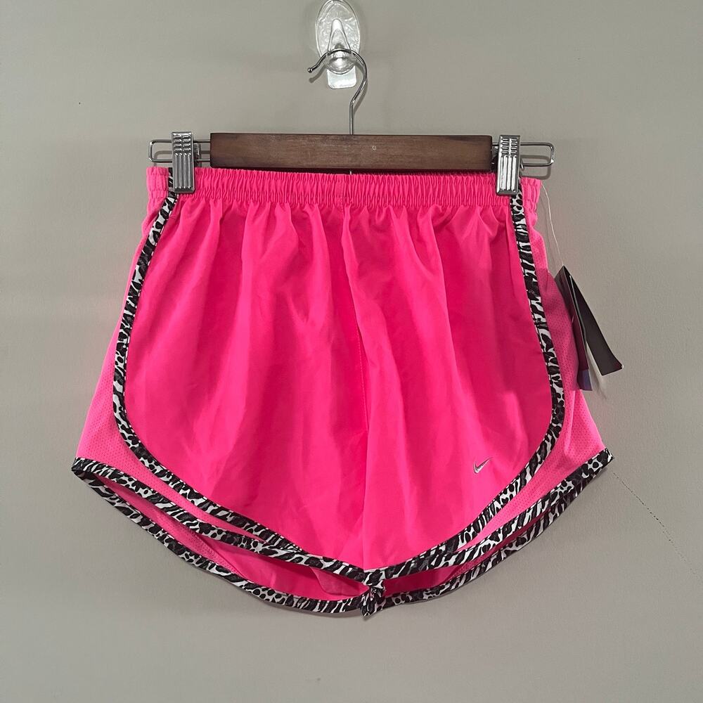 Y2K Nike Dri-Fit Tempo Hot Pink Zebra Running Shorts NWT Size XS (0919)